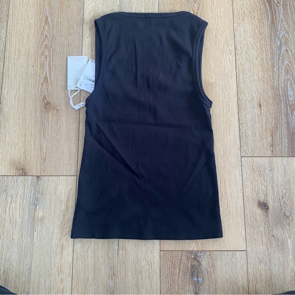 NWT Good American Micro Rib Tank Top Womens Size Small (1) Black - Picture 3 of 4